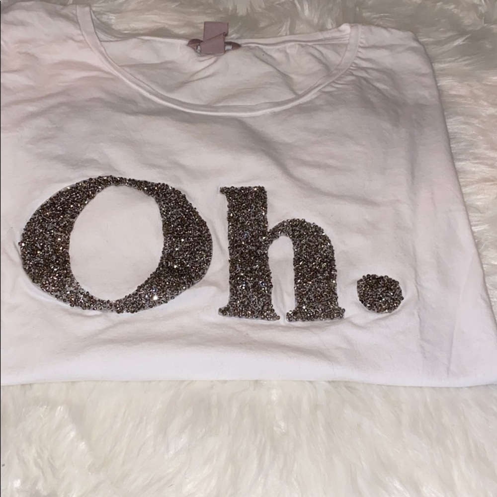 H&M “Oh.” Sparkle Embellished Tee